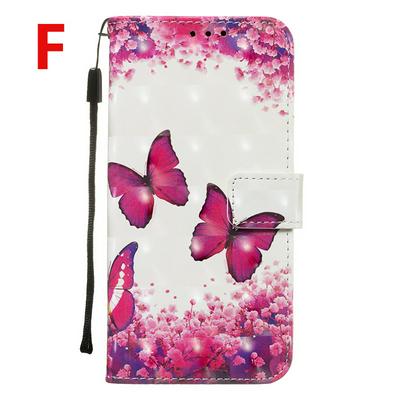 Color Painted Side Flip Scratch Resistant PU Leather Wallet Phone Case with Stand and Lanyard for Samsung Galaxy A51