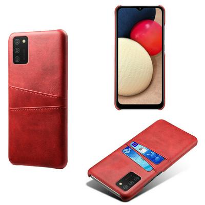 Extra Thinness Premium Cowhide Leather Vintage Shockproof All-Inclusive Hard PC + TPU with Card Slot Cover Case for Samsung Galaxy A02s