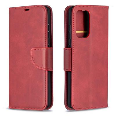 Solid Color Sheep Pattern Scratch Resistant PU Leather Wallet Phone Case with Card Slots&Stand for Samsung Galaxy A52 5G