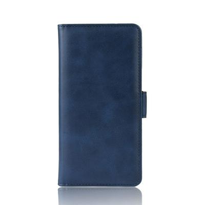 Double Buckle Side Suction Calf Pattern Scratch Resistant PU Leather Filp Phone Case with Stand and Card Slots for Samsung Galaxy A51 5G