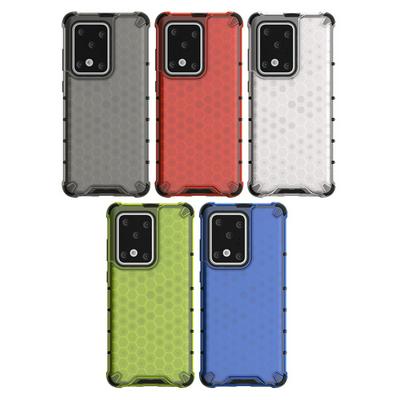 Honeycomb Pattern Detachable Hard PC + Soft TPU Back Cover Case for Samsung Galaxy S20 Ultra