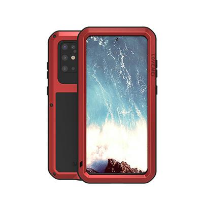 Love Mei Powerful Series Dustproof Shockproof Splashproof Silicone + Metal + Tempered Glass Back Cover Case for Samsung Galaxy S20 Plus