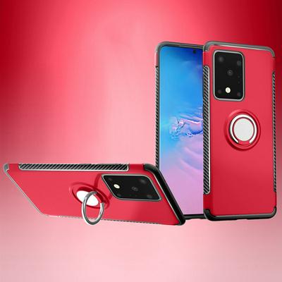 Invisible Ring Bracket Armor Drop-proof Shockproof Car Magnetic Suction Hard PC Back Cover Phone Case for Samsung Galaxy S20 Ultra