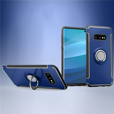 Invisible Ring Bracket Armor Drop-proof Shockproof Car Magnetic Suction Hard PC Back Cover Phone Case for Samsung Galaxy S10 Lite