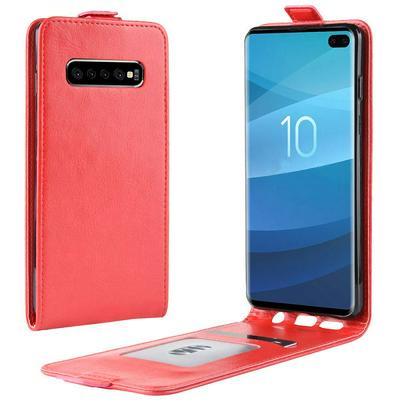 R64 Pattern Single Fold Edge Up and Down Vertical Flip PU Leather + Soft TPU with Card Slot and Magnetic Buckle Case for Samsung Galaxy S10 5G