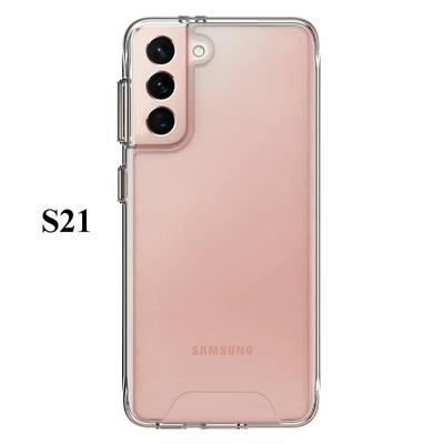 For Samsung Galaxy S21 5G Transparent Anti-drop Yellow Resistant Soft TPU+PC Space Phone Case