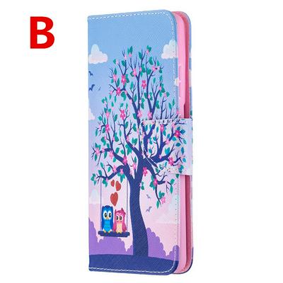 Merge Colored Painting All-round Protection PU Leather Wallet Phone Case with Card Slots&Stand for Samsung Galaxy S21 Ultra 5G