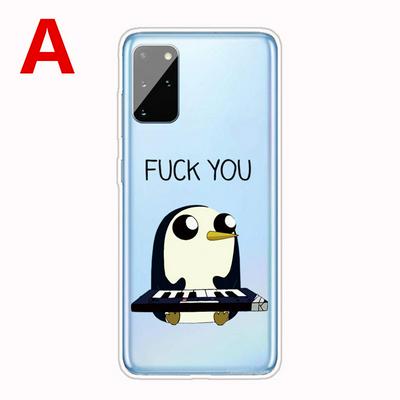 Colored Painting Cartoon Pattern Shockproof Anti-Scratch High Transparency Soft TPU Back Cover Case for Samsung Galaxy S20+