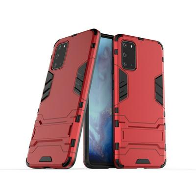 Iron Man Armor Creative Anti-Fall 3 in 1 Detachable Hard PC + Soft TPU with Invisible Stand Back Cover Case for Samsung Galaxy S20+