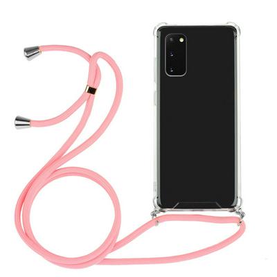 Shock And Drop Resistant Acrylic + TPU with Detachable Cross Body Chain Strap Back Cover Case for Samsung Galaxy S20