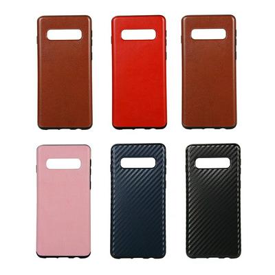 Carbon Fibre Pattern / Crazy Horse Pattern Soft TPU Back Cover Case for Samsung Galaxy S10+ / S10 Plus 