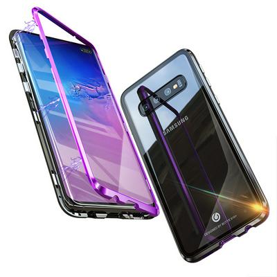 HD Transparent Tempered Glass Magnetic Adsorption Back Cover Case for Samsung Galaxy S10 Lite 