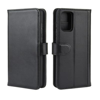 Side Flip Wallet Style Genuine Leather + Soft TPU Card Slots with Stand and Magnetic Buckle Case for Samsung Galaxy S20 Ultra