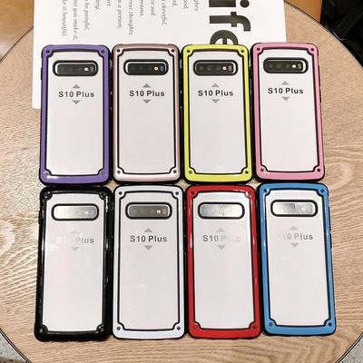 Military Technology Shockproof Durable Anti-drop Transpant PC + TPU Frame Back Cover Case for Samsung Galaxy S10+ / S10 Plus 