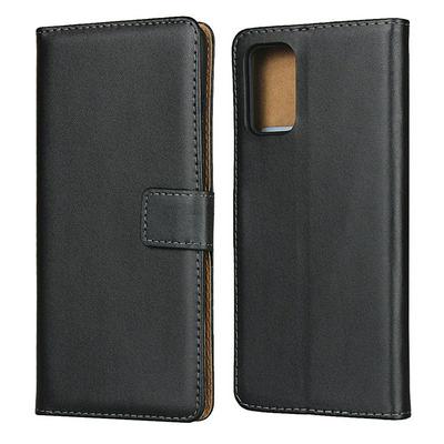 Solid Color Shockproof Side Flip Genuine Leather + Soft TPU Card Slots with Stand and Magnetic Buckle Wallet Case for Samsung Galaxy S20+