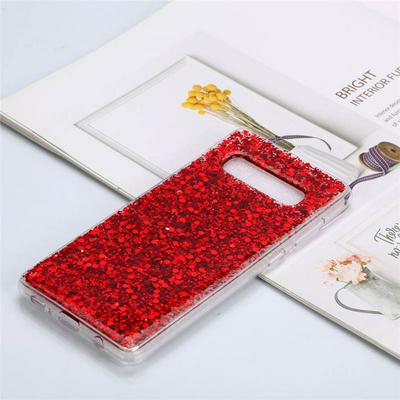 Glitter Powder Sequin Wear-Resistant Anti-Slip Anti-Drop Soft TPU Back Case for Samsung Galaxy S10