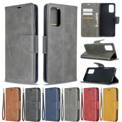 Solid Color Sheep Pattern Side Flip Shockproof PU Leather + Soft TPU Wrist Strap Magnetic Buckle with Card Slots and Stand Wallet Case for Samsung Galaxy S11