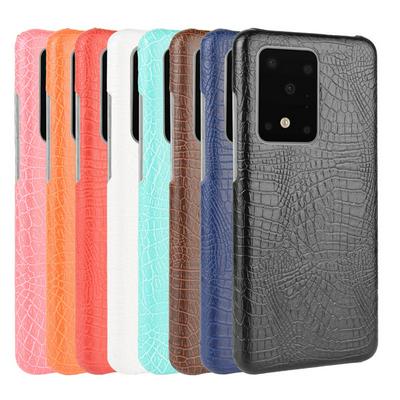 Crocodile Pattern Good Heat Dissipation Leather Coated Hard PC Back Cover Case for Samsung Galaxy S20+