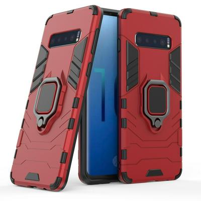 Black Panther 3 in 1 Detachable Hard PC + Soft TPU Hybrid with Magnetic Ring Holder Back Cover Protective Case for Samsung Galaxy S10