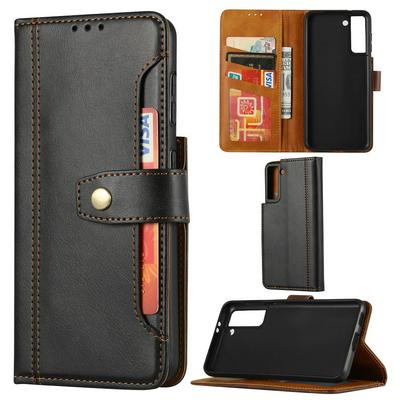 Calf Texture Flip Leather Case for Samsung Galaxy S21+ 5G All-inclusive Anti-drop Wallet Style Cover with Card Slots