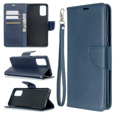 Solid Color Sheep Pattern Side Flip Shockproof PU Leather + Soft TPU Wrist Strap Magnetic Buckle with Card Slots and Stand Wallet Case for Samsung Galaxy S11