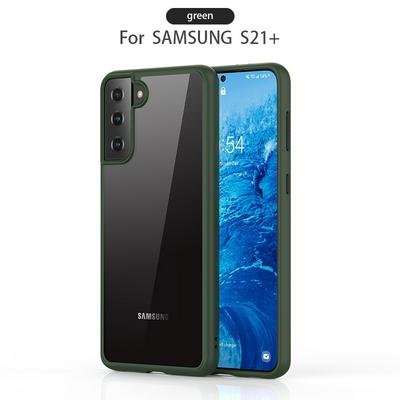 For Samsung Galaxy S21+ 5G Non-Slip Slim Contrast Hard Case TPU+PC Clear Protective Cover