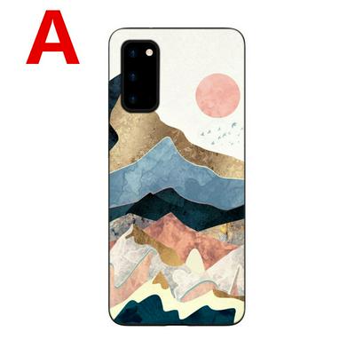 Black Background Colored Painting New Pattern Scratch Resistant Soft TPU Back Cover Phone Case for Samsung Galaxy S20+
