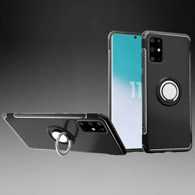 Invisible Ring Bracket Armor Drop-proof Shockproof Car Magnetic Suction Hard PC Back Cover Phone Case for Samsung Galaxy S20+