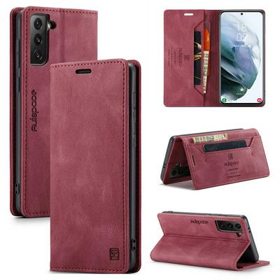 For Samsung Galaxy S21+ 5G Retro Frosted Soft Leather + TPU Bottom Shell Flip Wallet Case with Card Slot & Stand Function