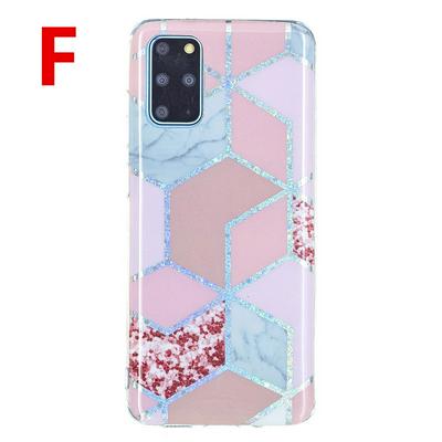 Electroplating Soft TPU Colorful Pattern Anti-fall Shockproof Back Cover Phone Case for Samsung Galaxy S20+
