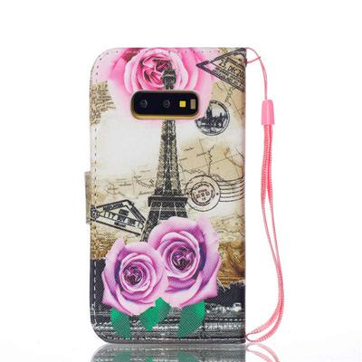 Colored Painting Side Flip Shockproof Side Flip PU Leather + Soft TPU Wrist Strap with Card Slots Stand and Magnetic Buckle Protective Case for Samsung Galaxy S10 Lite