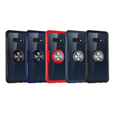 Airbag Drop Prevention Magnetic Attraction German High-Transparent Tempered Lens + Soft TPU with Kickstand Back Cover Case for Samsung Galaxy S10 Lite