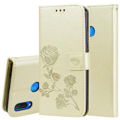 Enkay Hat-Prince Embossed Rose PU Leather + TPU with Card Slots Holder Wallet Purse and Stand Protecting Case for Huawei P Smart+ / Nova 3i 