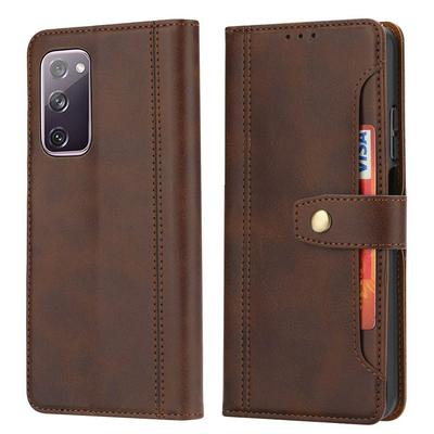 Calf Texture Flip Leather Case for Samsung Galaxy S20 FE All-inclusive Anti-drop Wallet Style Cover with Card Slots