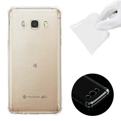 Shockproof Anti-Scratch Transparent Soft TPU Back Cover Protective Case for Samsung Galaxy J5 (2016) / J510