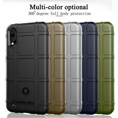 Anti-Fingerprint Anti-Slip Airbag Anti-Drop Heavy Armor Rugged Shield Matte TPU Back Cover Case for Samsung Galaxy M10 