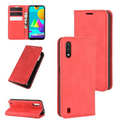 Pair Suck Left and Right Open Scratch Resistant PU Leather Phone Cover with Stand and Card Slots for Samsung Galaxy M01