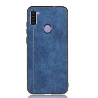Extra Thinness Cowhide Pattern Shockproof All-Inclusive Hard Shell Hard PC Cover Case for Samsung Galaxy M11