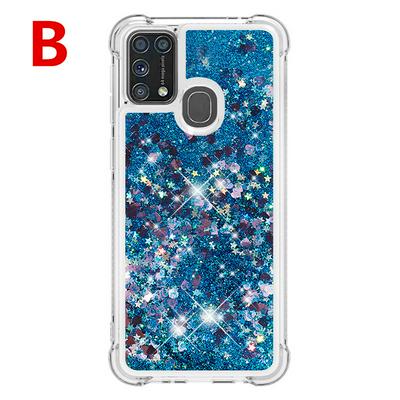 Stylish Quicksand Scratch Proof and Drop Resistant Soft TPU Back Cover Phone Case for Samsung Galaxy M31