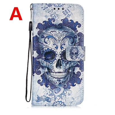 Color Painted Side Flip Scratch Resistant PU Leather Wallet Phone Case with Stand and Lanyard for Samsung Galaxy M31