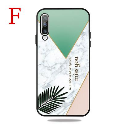 Frosted Marble Pattern Thin Shockproof Anti-Scratch Soft TPU Back Cover Case for Samsung Galaxy A50