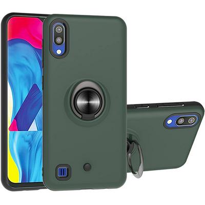 Anti-Wrestling Fall-Proof 2 in 1 Detachable Hard PC + Soft TPU with Metal Magnetizing Disk Rotary Gyroscope Ring Bracket Back Cover Case for Samsung Galaxy A10