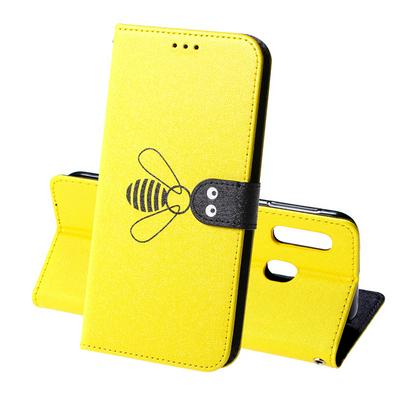 Bee Pattern Shockproof PU Leather + Soft TPU with Strap Card Slots Stand Wallet Protective Case for Samsung Galaxy A40