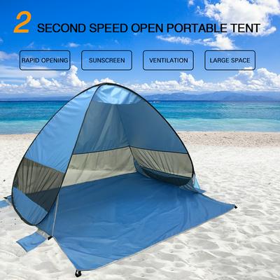 Fully automatic free folding beach shade tent open outdoor UV protection
