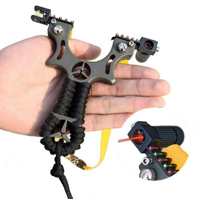 New Resin Hunting Slingshot Outdoor Sports Professional Laser Aiming Catapult with Rubber Band Hunting Equipment