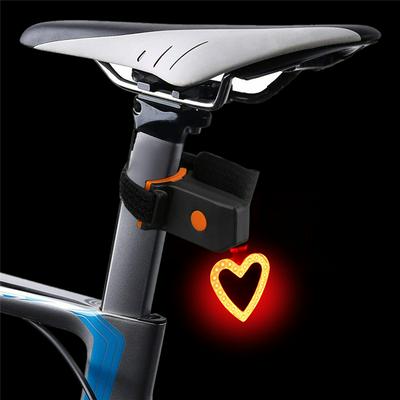 Universal Bike Tail Light Original USB Blinker Lihgt Heart-shaped LED Warning Light