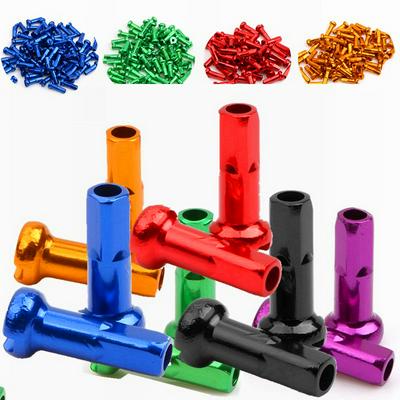 GUB 100pcs Bicycle Spoke Cap Aluminum 14mm Copper Nipples MTB Cycling Spokes
