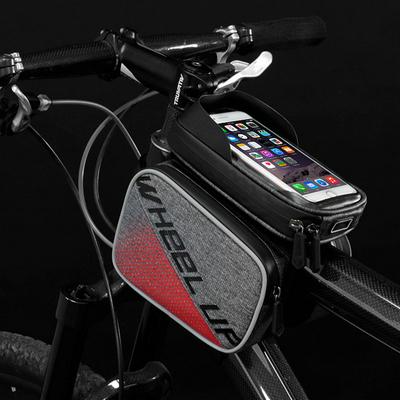 Waterproof Bike Phone Bag Bike Slant Tube Bag Touch Screen Phone Case with Visor - Style B