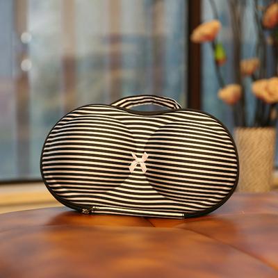 Creative Bra Shaped Portable Women Heightening Travel Bra Underwear Zipper Storage Box with Net and Handle 