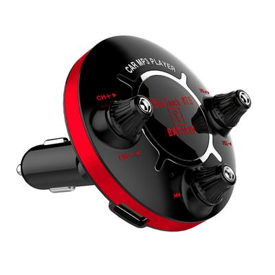 BT13 Round Car Wireless Transmitter Bluetooth U disk/Aux MP3 Player Dual USB Fast Car Charger FM Radio 